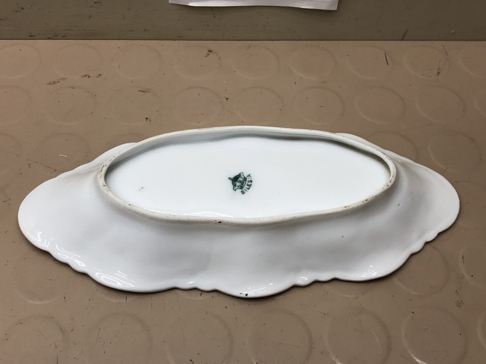 Vintage Hand Painted Celery / Bread Dish- Silesia