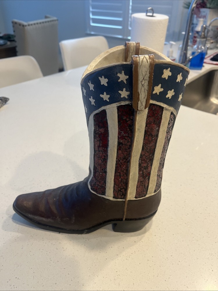 Heavy Plastic Decor Boot And Flower Holder