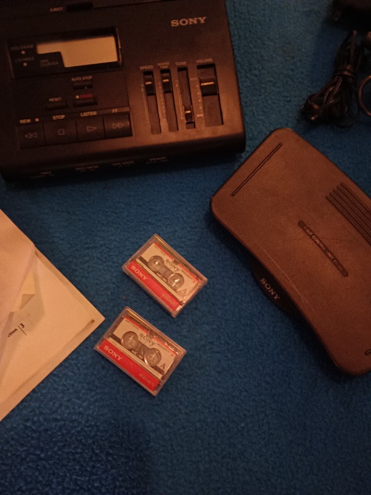 Sony BM 845 Dictator Micro cassette Transcriber Works!