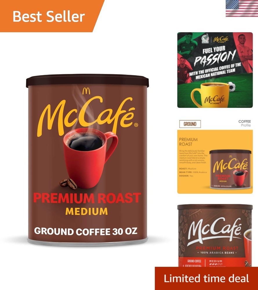 Roast, Medium Roast Ground Coffee, 30 oz Canister
