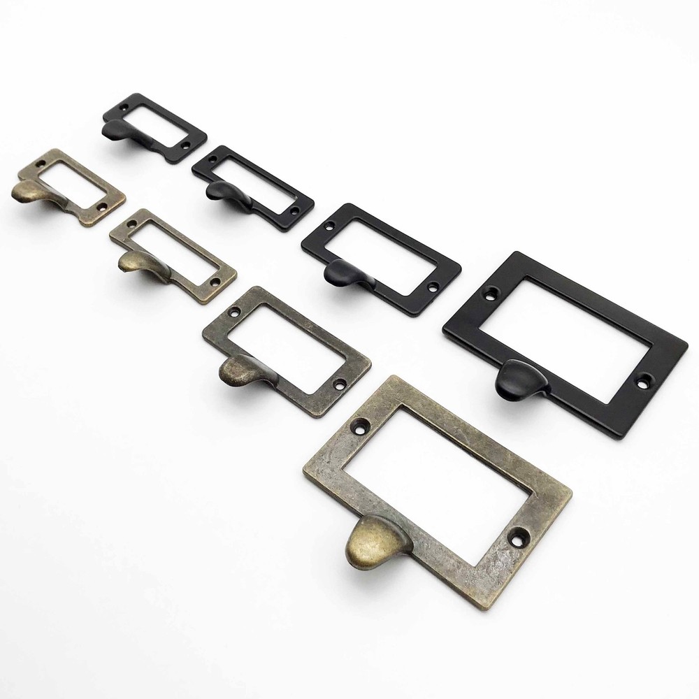 File Cabinet Drawer Label Pull Chest Cupboard Tag Name Card Frame Handle Holder