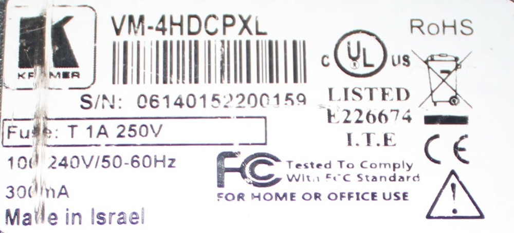 Kramer VM-4HDCPXL 1:4 DVI Distributor