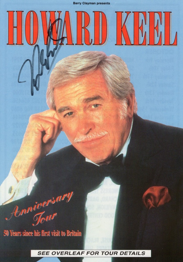 Howard Keel Signed British Anniversary Tour Schedule