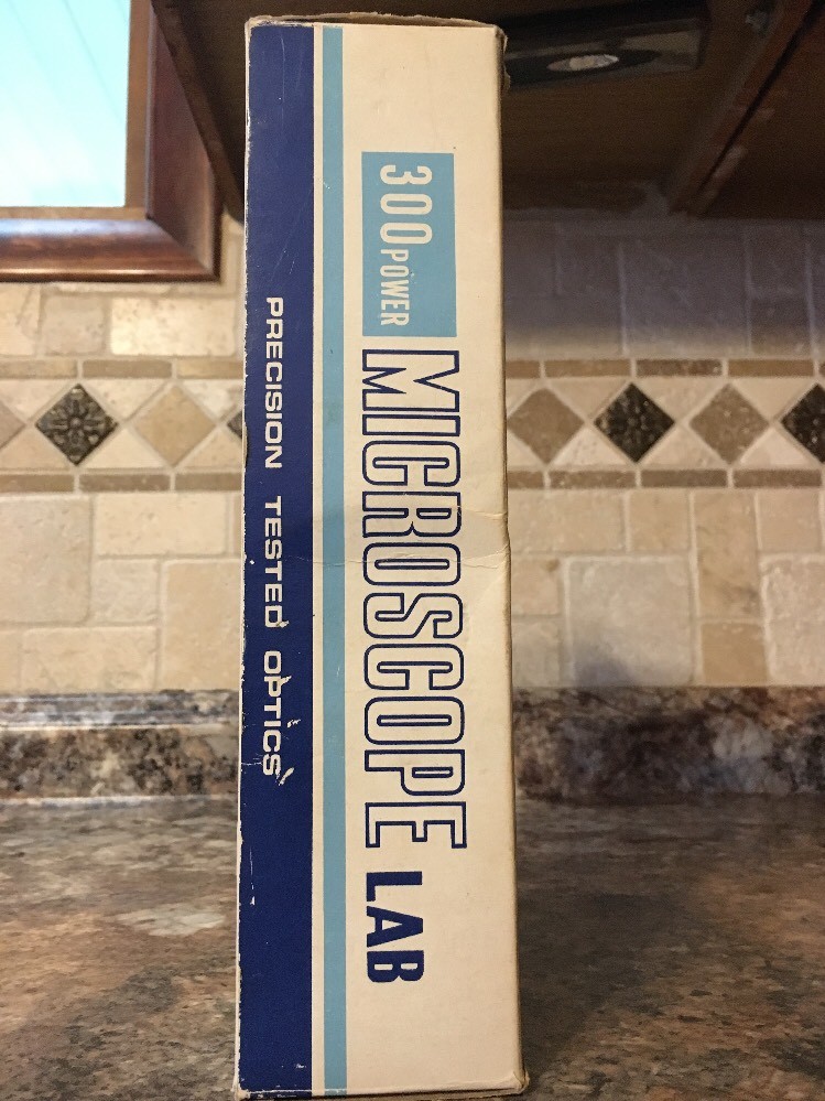 Vintage Precision Tested Optics 300 Power Microscope Lab w/Box~Creative Science