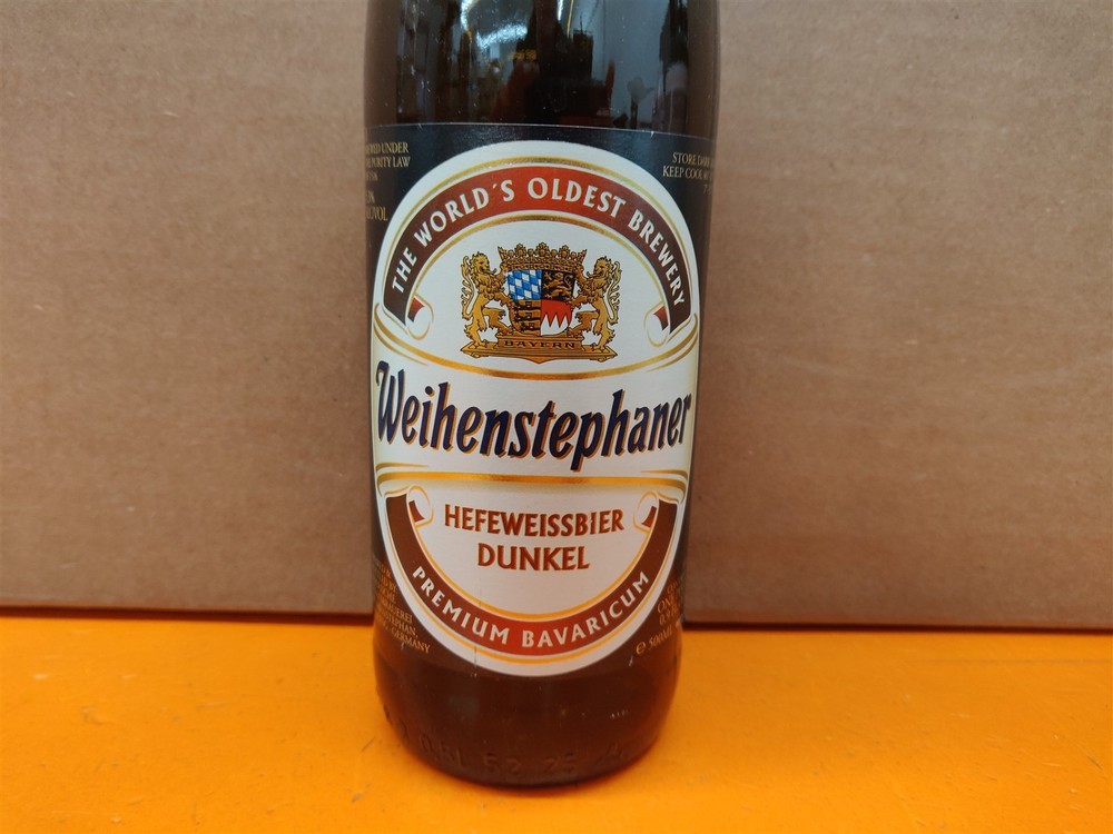 ⭐️⭐️⭐️⭐️⭐️ EMPTY 500mL Weihenstephaner Hefeweissbier Dunkel German Beer Bottle