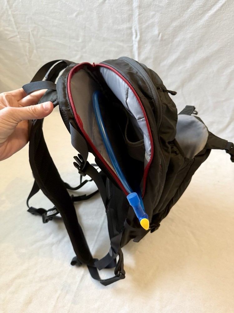 Camelbak M.U.L.E. Hydration Backpack Black/Red With Water Bladder 70oz.