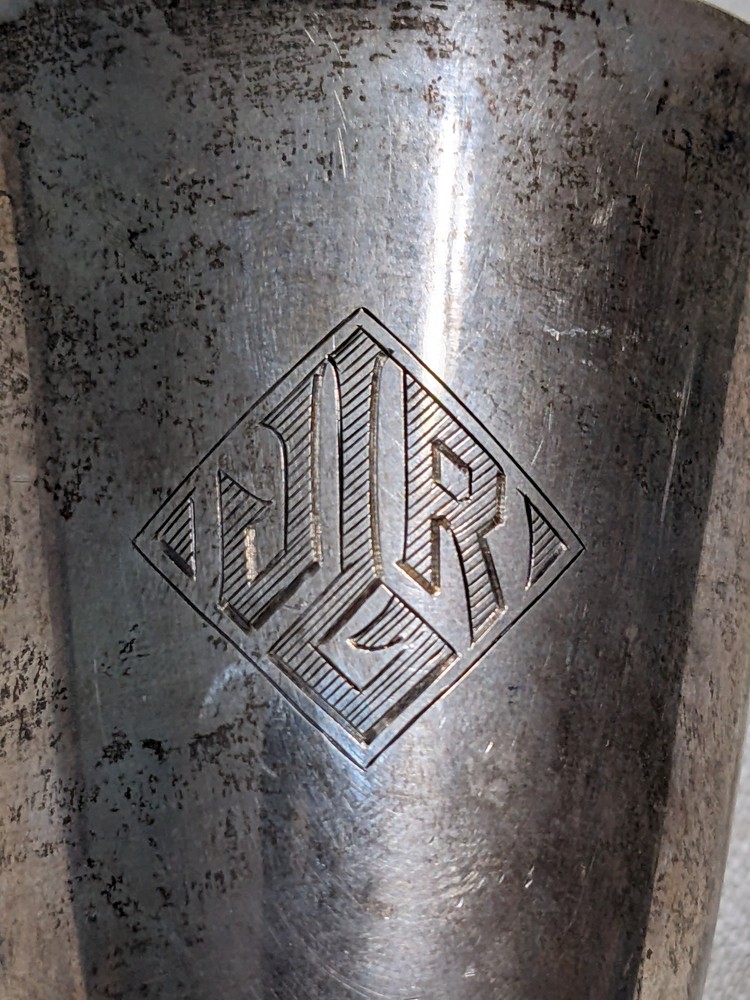 Sterling Silver Small Wallace Cup Goblet 40 Monogram JR