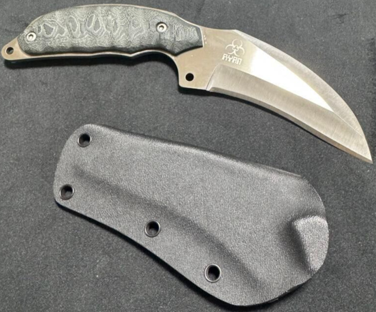 Steve Ryan survival knife fixed fighter with sheath