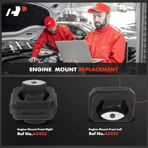 2PCS Front Left and Right Engine Mount Bushing Kit Compatible with Dodge Ram