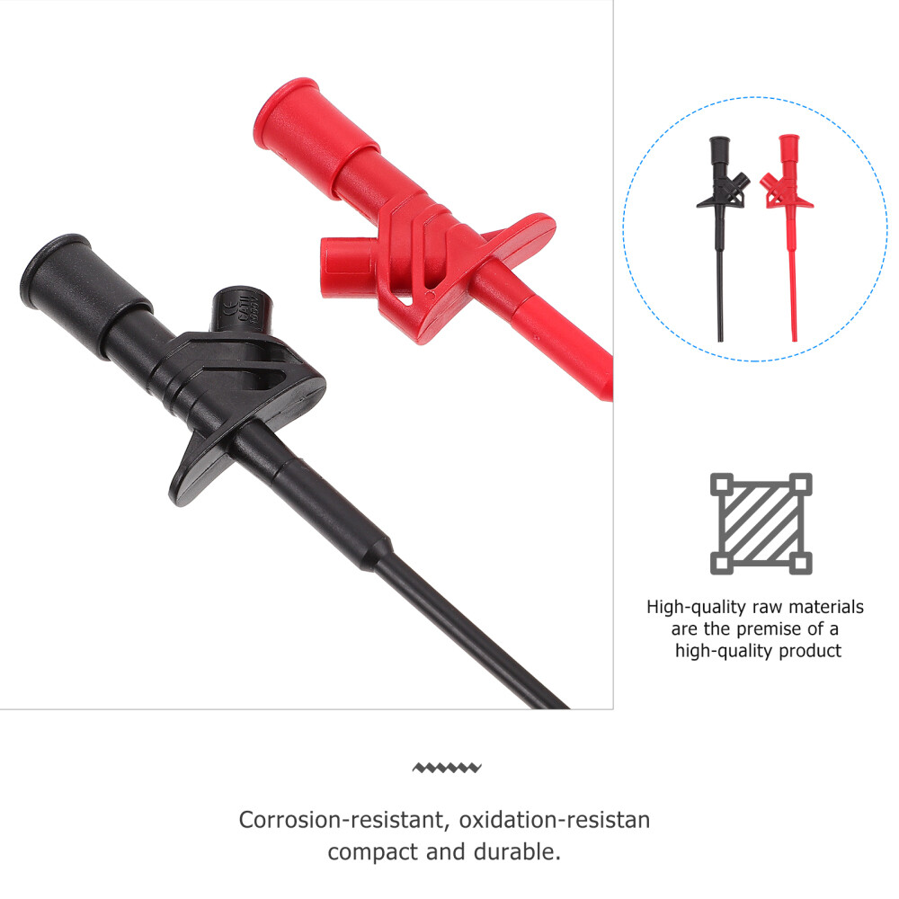 2 Pcs Test Clip Hook High Voltage Insulation Tools Insulated Wire