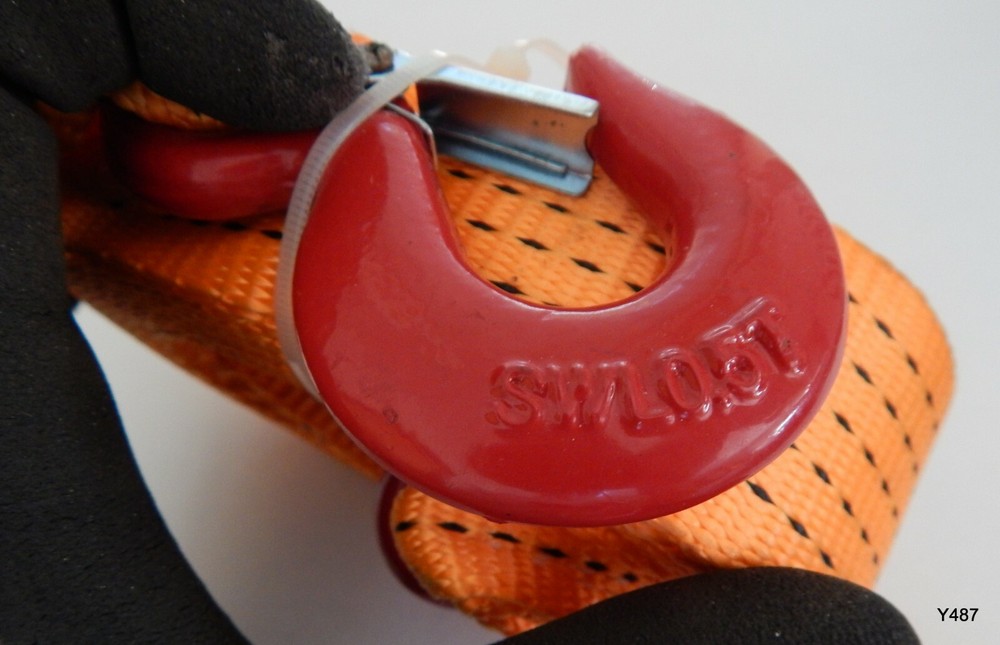 Orange 2" Wide Polyester Tie-Down Strap