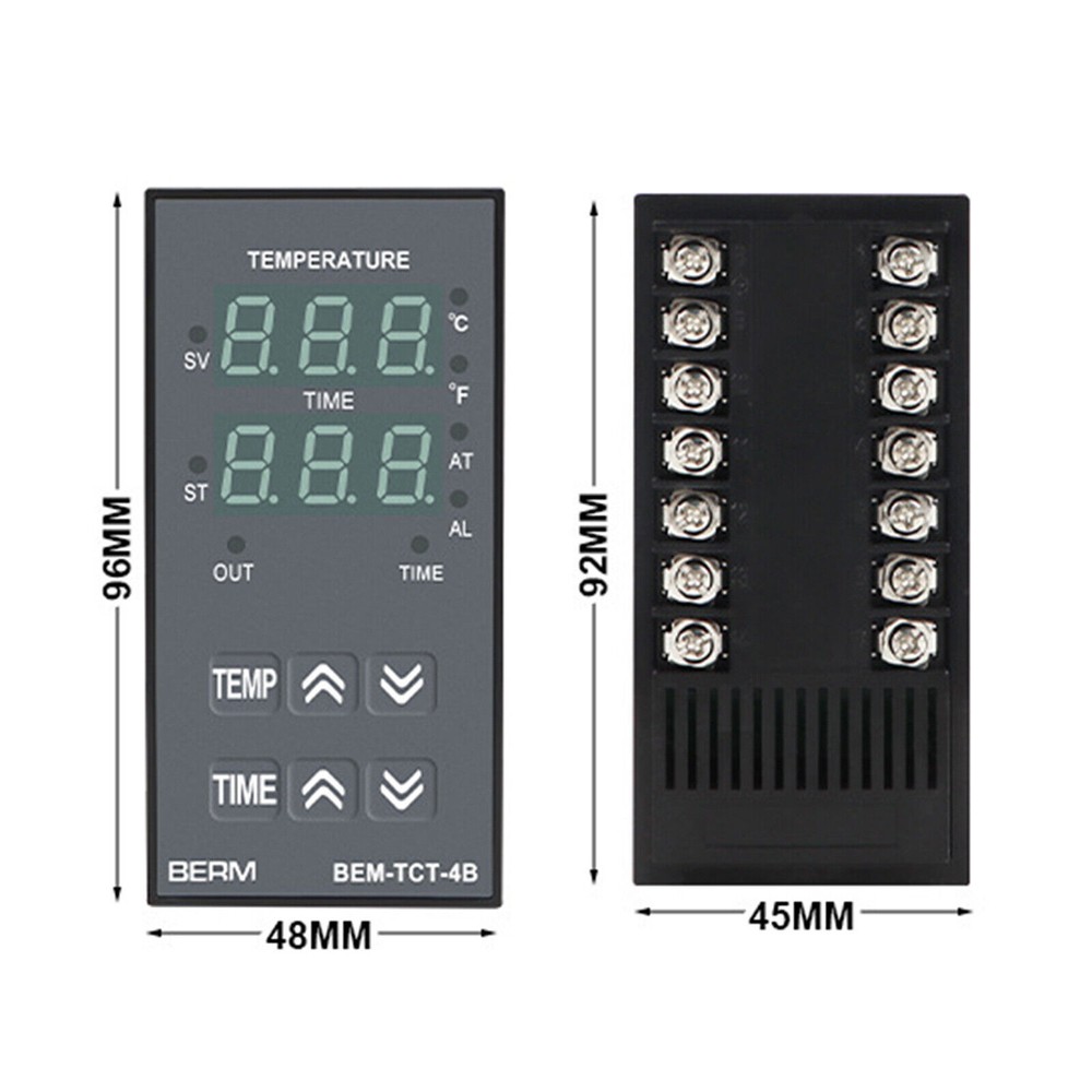 Digital Temperature Controller PID Control Thermostat For Heat Press Machine NpD