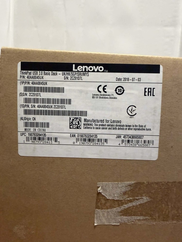 LENOVO THINKPAD USB 3.0 BASIC DOCK (40AA0045UK)