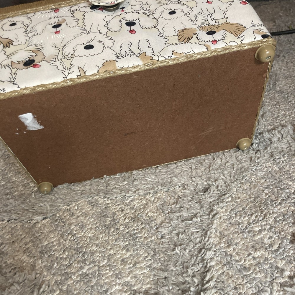 SEWING BASKET Dogs Design Medium Size Sewing Box
