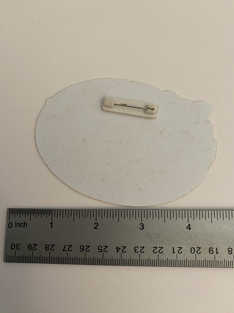 Ask Me About Aussie Land Pin Back Button Cardboard P107