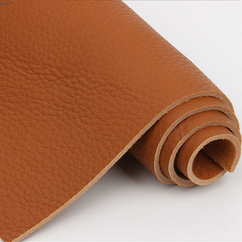 3.5mm DIY Genuine Thick Cowhide Leather Fabric First Layer Lychee Grain Crafts
