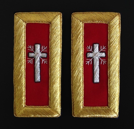 Knights Templar Past Commander Shoulder Boards in Mylar