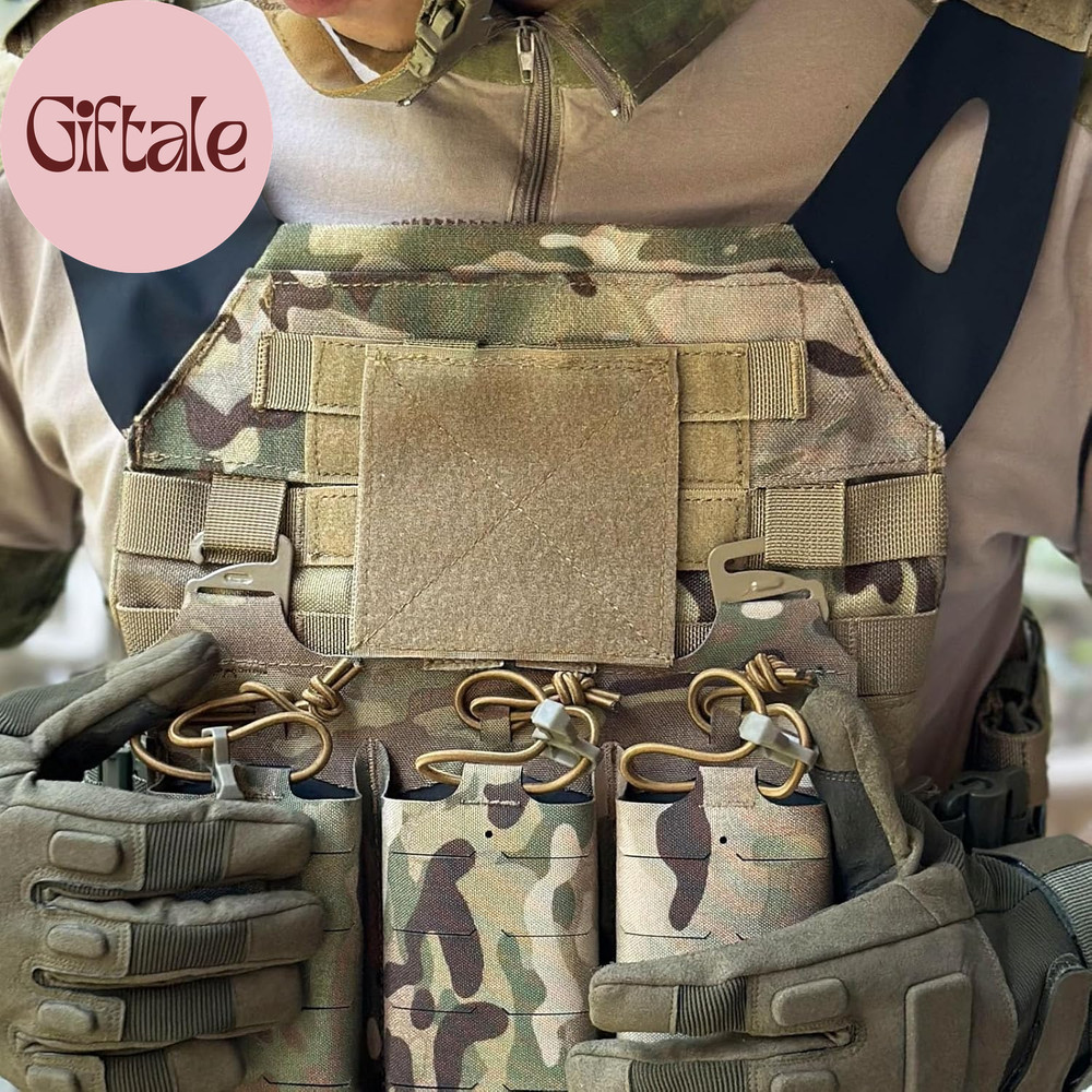 Molle Patch Panel,Hook&Loop Adapter Panel for Patch Badges,Tactical Molle Hook a