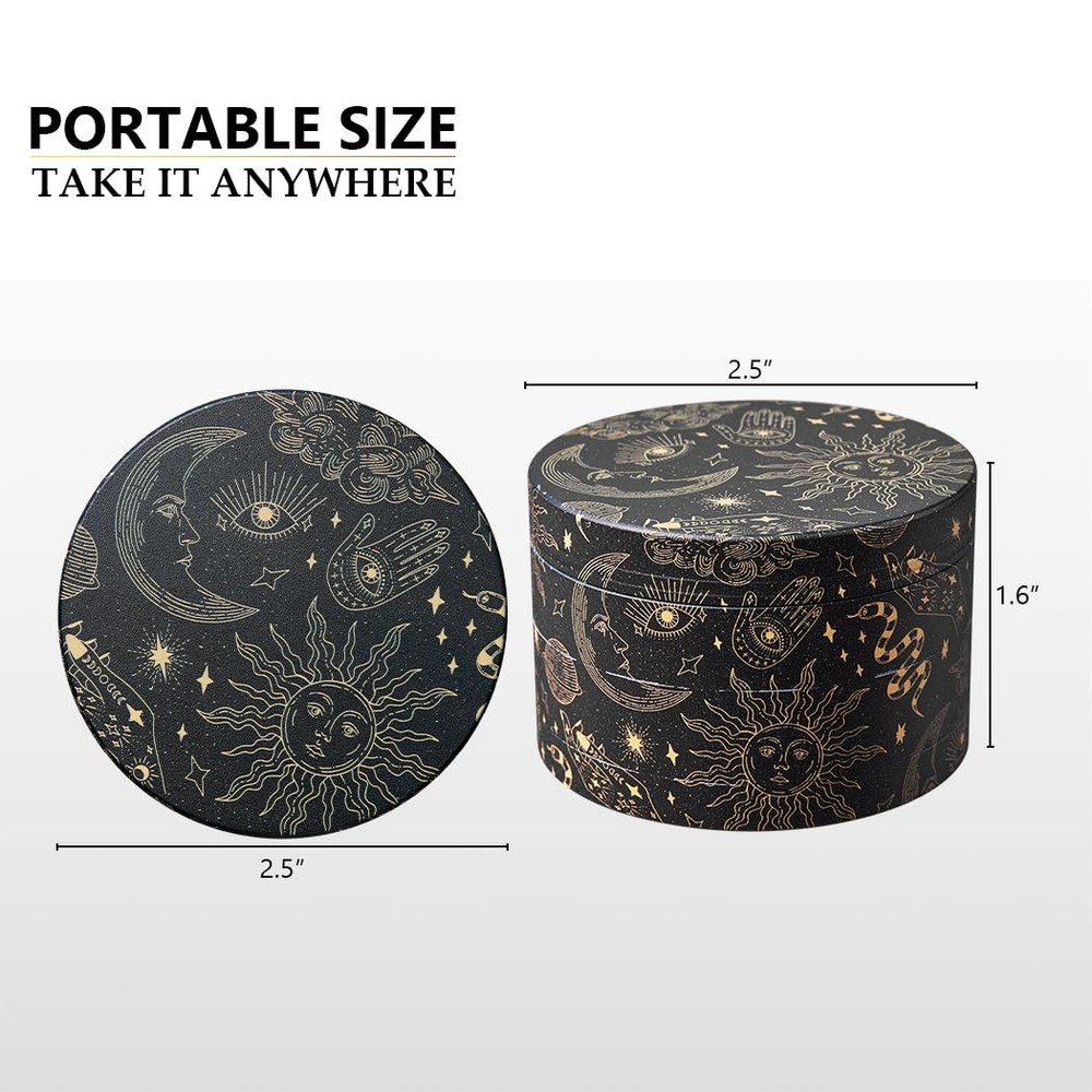 Herb Grinder 2.5" Spice Grinder Tarot Design