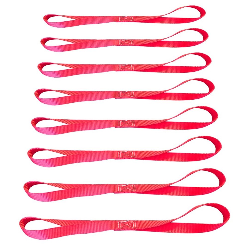 Mega Cargo Control 8 Pack Motorcycle Soft Tie Handle Bar 8 - Pack, Red