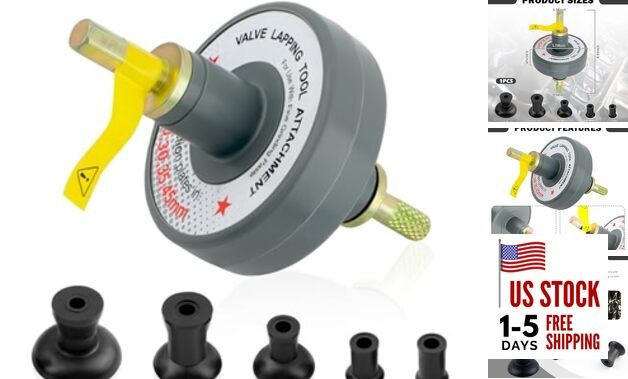 Valve Lapping Tool Kit with 5 Suction Cup Adapters,Durable Valve Lapping Kit