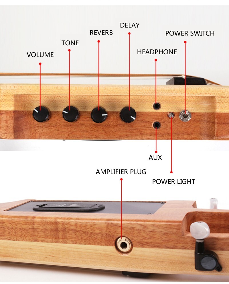 electric classical guitar classic silent nylon string headless built in effect