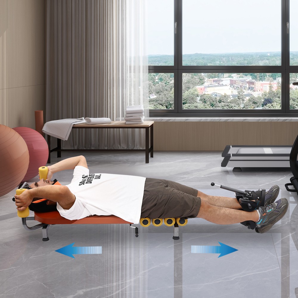 Back Lumbar Traction Stretch Bench Back Stretch Decompression Bench Moveable