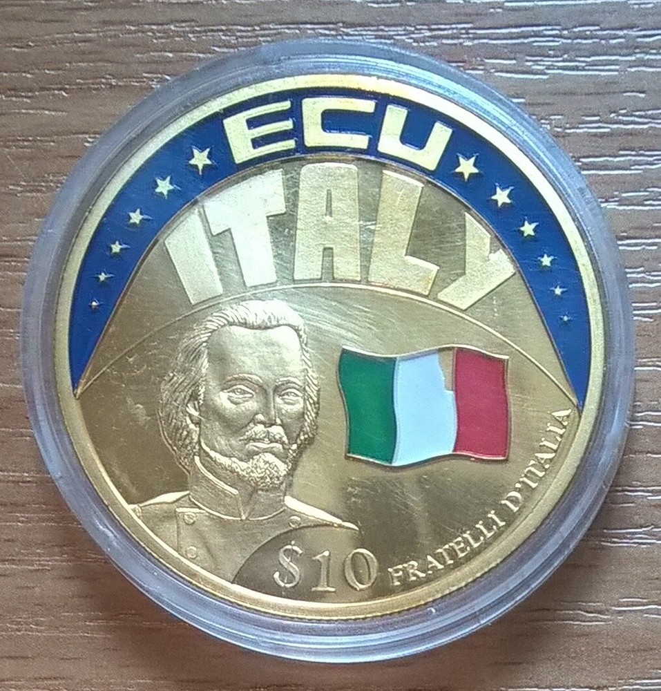 Table medal E03 Italy ECU 2001 in capsule
