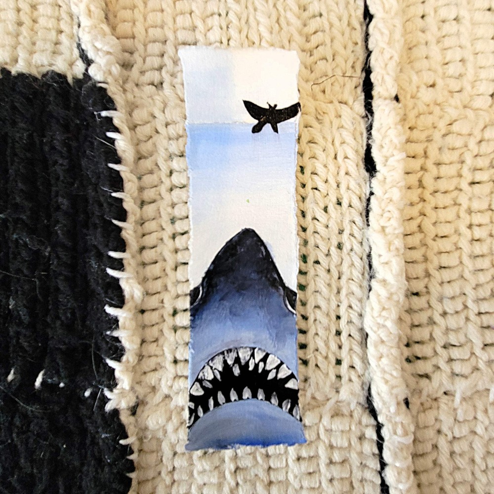 Shark Bookmark Hand-painted Reader Gift for Booklovers