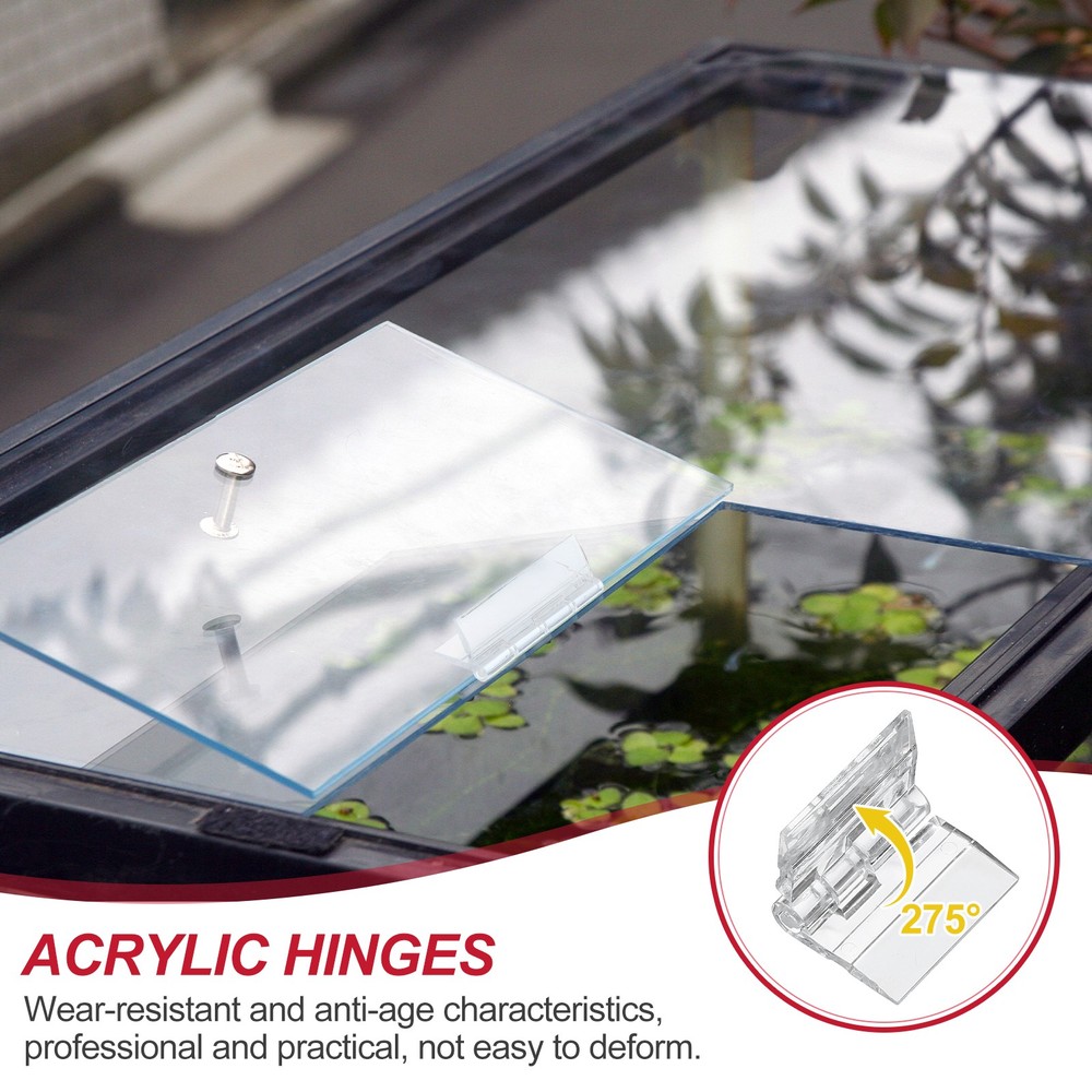 20 Pcs Clear Plastic Hinges Acrylic Hinges Small Hinge 35 x 25 mm