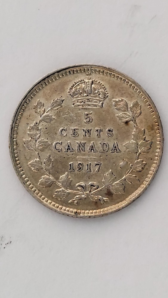 1917 Canada 5 Cent Silver,.925 Silver (#2)