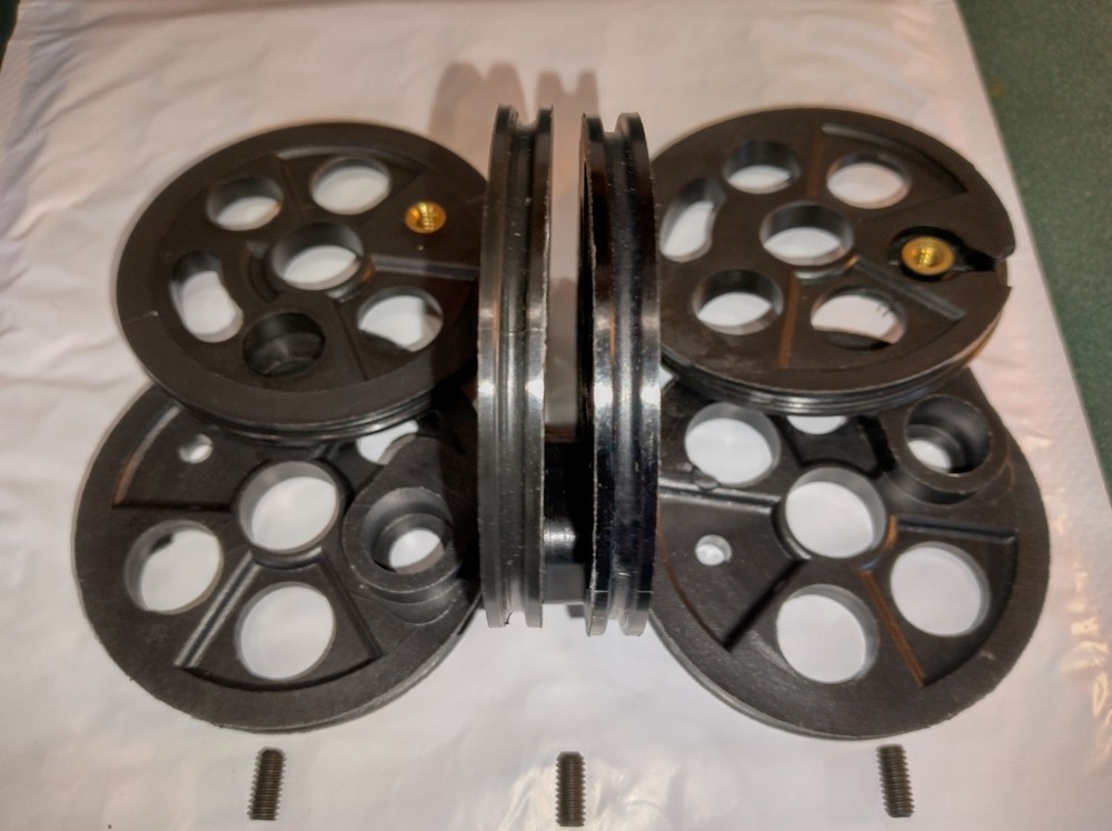 Oneida Black Eagle Bow Timing Wheels, Single Track, One Pair.