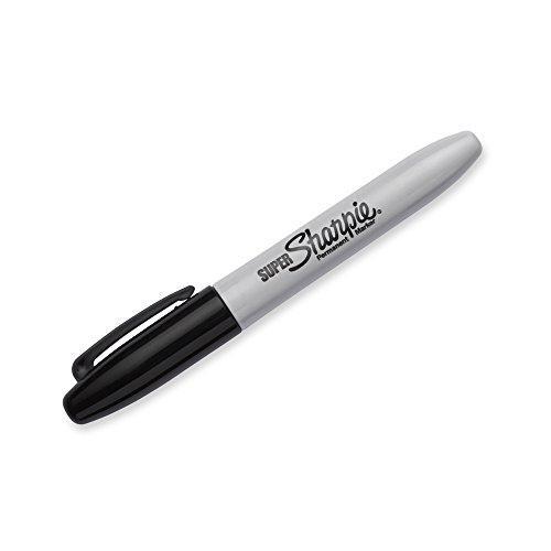Sharpie Super Permanent Markers, Fine Point, Black, 12 Count