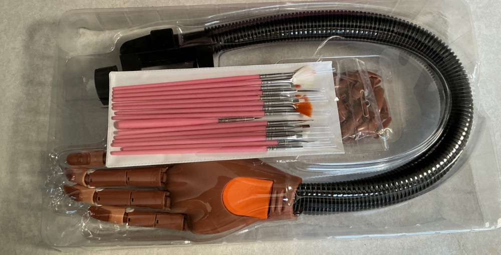 Practice Hand for Acrylic Nails, Flexible Nail Practice Hand Training Kit