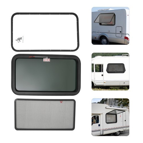 RV Exit Window Rectangular Venting Window Push Out Glass Camper Window 30-40°
