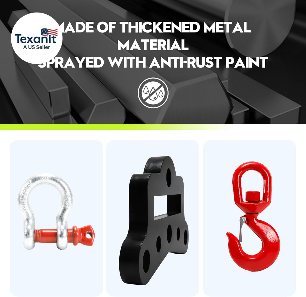 Forklift Lifting Hook, Fork Lifting Attachment, Load 6600 Lbs, Forklift Lifting