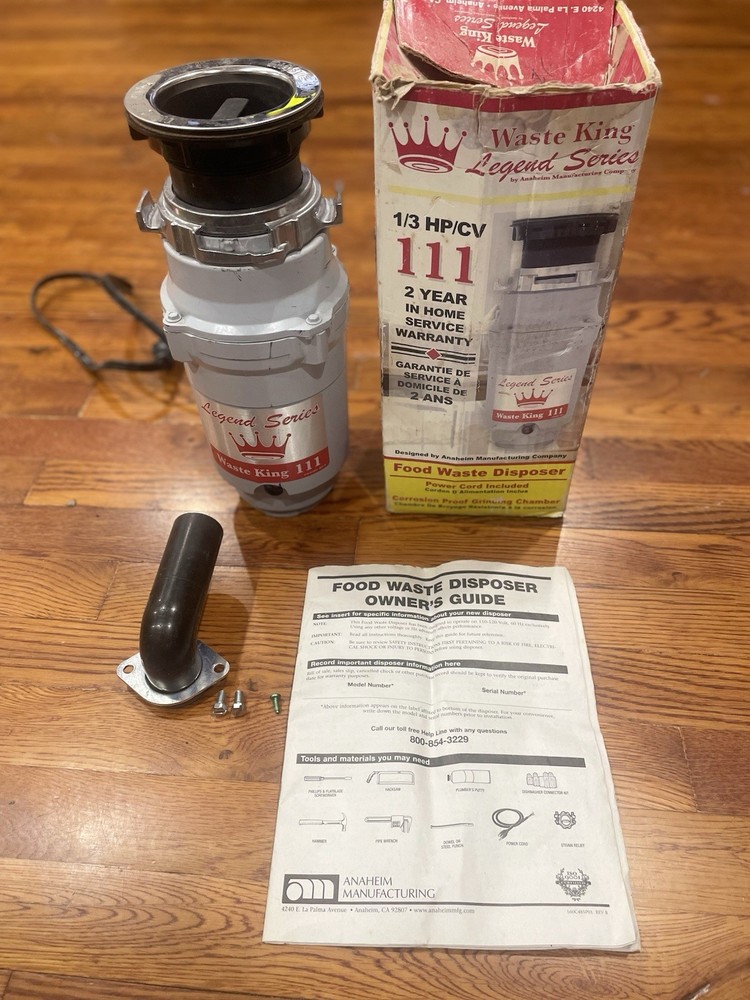 Waste King 111 Legend Series 1/3HP Continuous Feed Garbage Disposal 120V w/ Cord