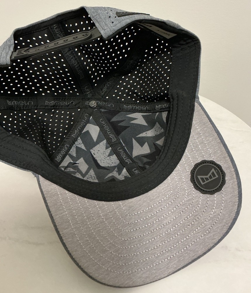 Melin A-GAME HYDRO Heather Gray Adjustable Breathable Hat SZ 58 cm