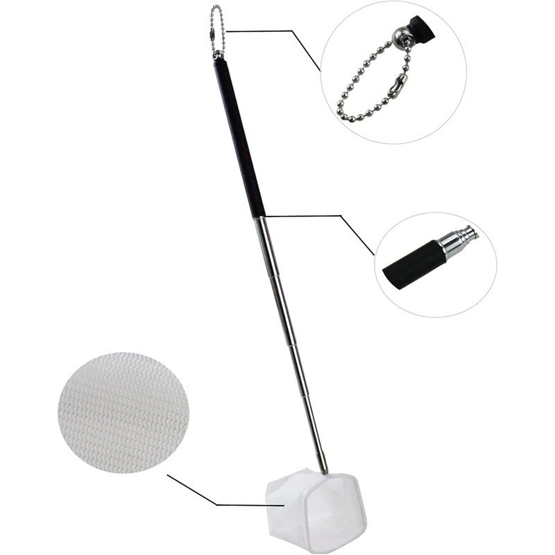 Telescopic Shrimp Net Soft Nylon Mesh Fish Transfer Tool Adjustable Handle New
