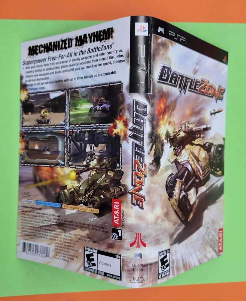 Battlezone PSP Case Art ONLY  Authentic