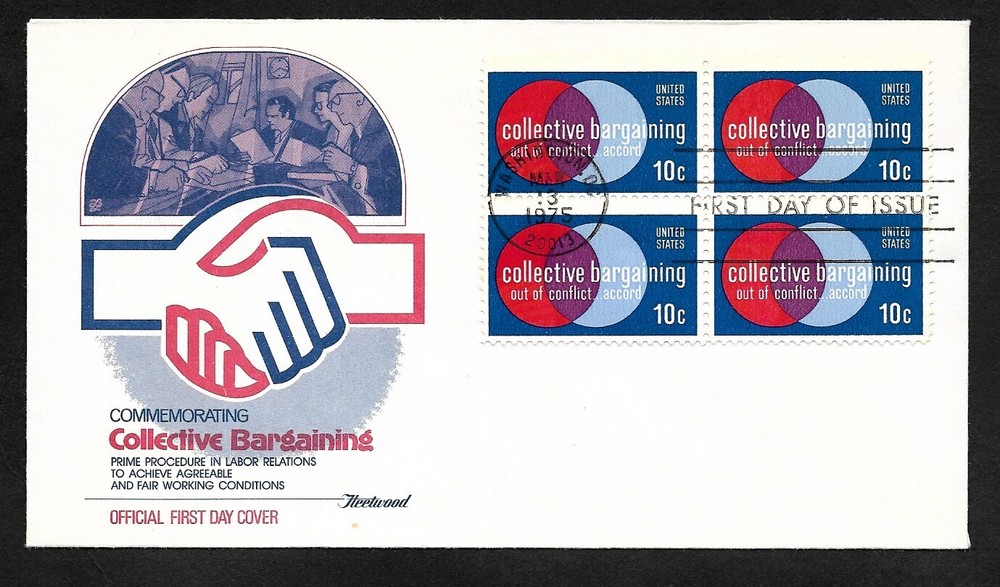 #1558 10c Collective Bargaining - Fleetwood FDCB4