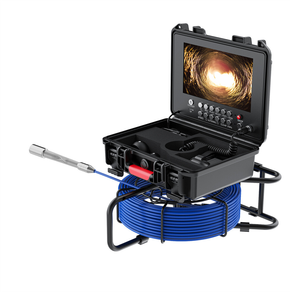 Sewer Camera with LED Lights 9" Pipe Drain Inspection Camera DVR Function