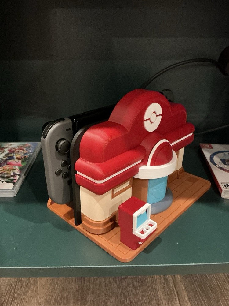 3D Printed Pokopia Pokemon Center Dock for Switch