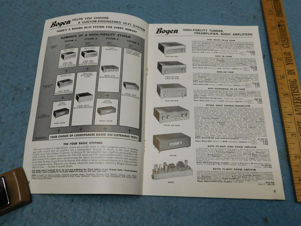 1960's Bogen Sound Systems Catalog No. 201