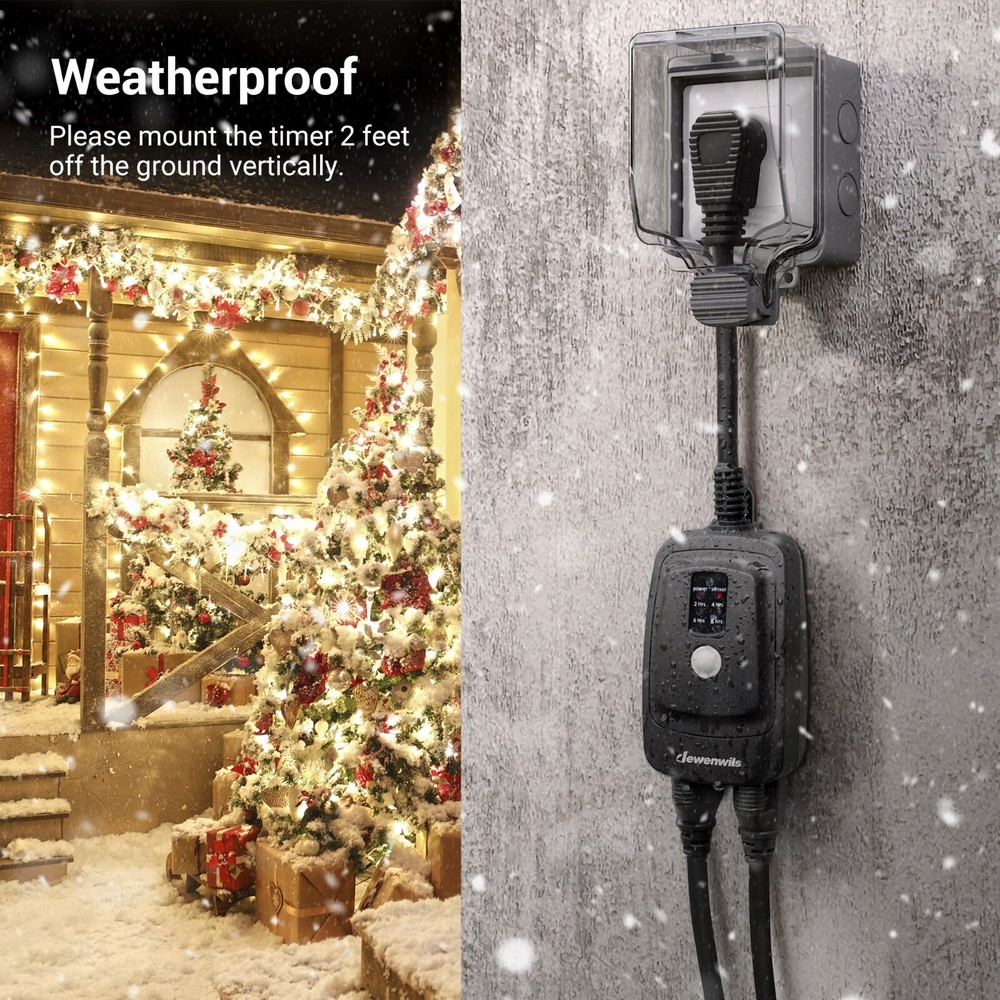 DEWENWILS Remote Control Outlets Timer Halloween Range Plug in Timer Switch