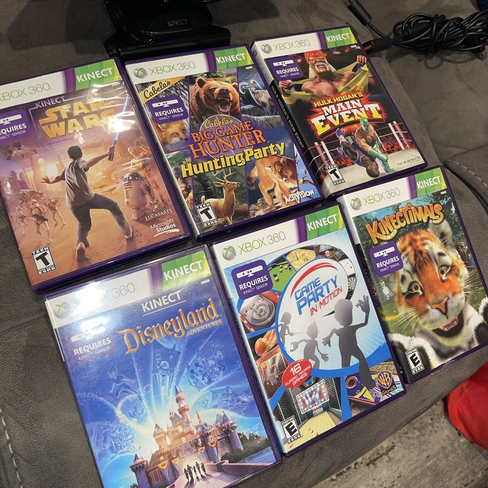 Microsoft Xbox 360 Kinect With Lot Of 6 Kinect Games !