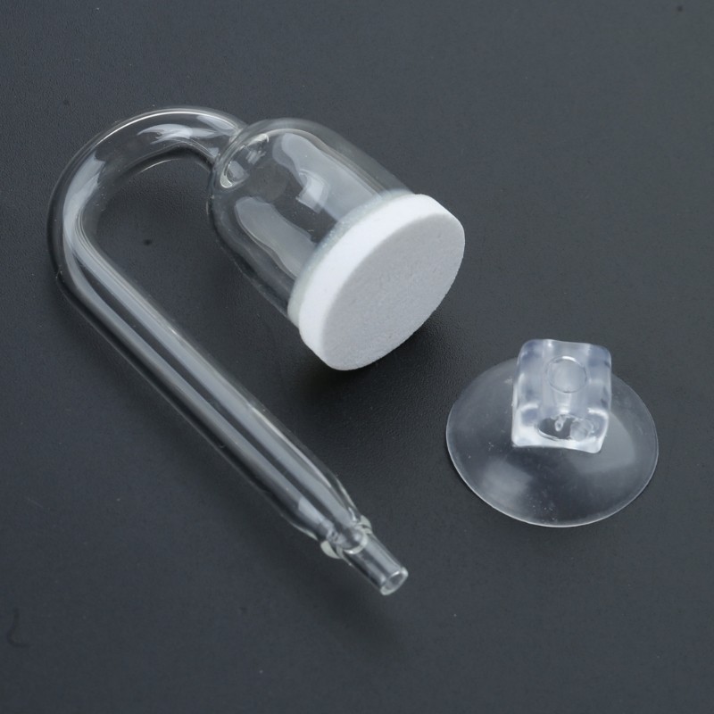 for CO2 Diffuser Clear Glass Atomizer for Aquarium Planted for Tank Tiny