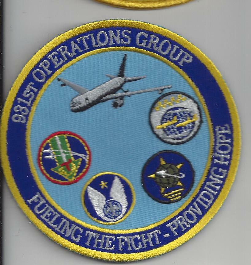 PATCH USAF 931ST OPERATIONS GROUP GAGGLE MC CONNELL AFB