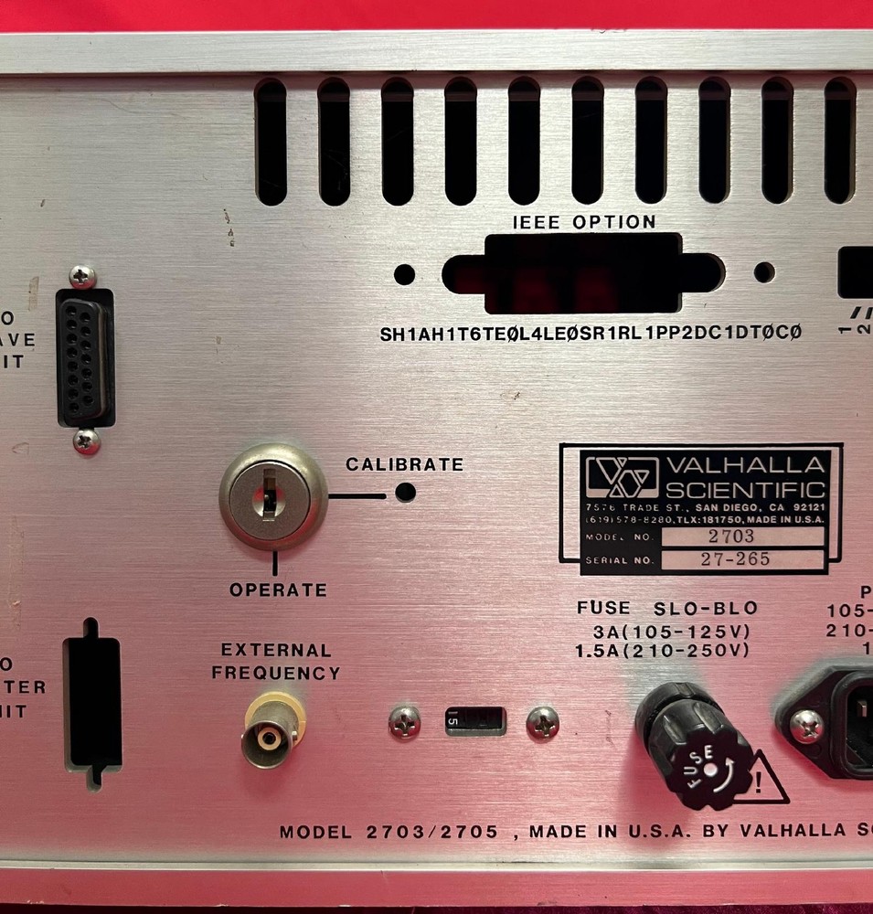 VALHALLA SCIENTIFIC 2703 Programmable AC Voltage Stand S/N 27265