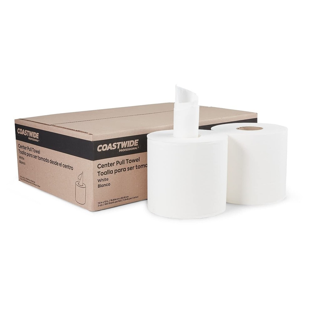Coastwide Professional Centerpull Paper 6 Rolls (660 Sheets each), white